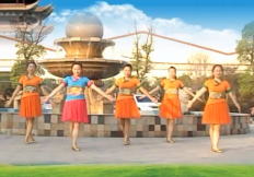 独城蓝玫瑰广场舞让心情随风儿摇摆舞蹈视频 演唱：阿鲁阿卓