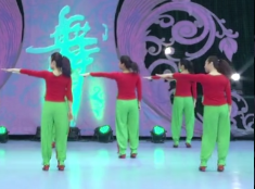 火红的日子立华广场舞背面演示教学 欢快喜庆的中老年广场舞