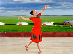 《天堂牧歌》格格广场舞 背面口令教学视频