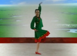 格格广场舞美丽的草原美丽的姑娘正面背面含教学视频