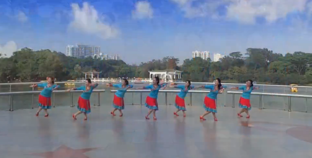 顺德丝奇广场舞 我们好好爱广场舞 藏族舞分解动作教学