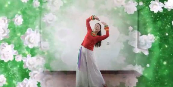 紫怡然广场舞 再唱为了谁舞蹈视频 正面演示古典舞