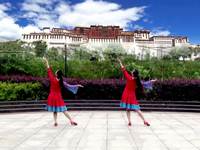 拉萨广场舞 玲珑雨广场舞 藏族舞正面演示编舞：艺莞儿