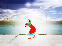 我想在梅里雪山遇见你广场舞 紫罗兰广场舞 藏族舞演示编舞：赵雅芝
