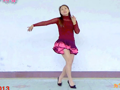 蓝莓思洁广场舞 三笑舞蹈视频 正面演示恰恰舞