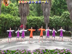 故乡的歌谣广场舞 柳州幸福广场舞 正面演示藏族舞