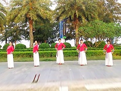中国书法广场舞 好姐妹健身广场舞 团队演示