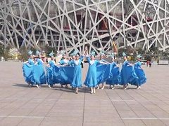 共圆中国梦广场舞 北京灵子广场舞 原创团队演示附教学