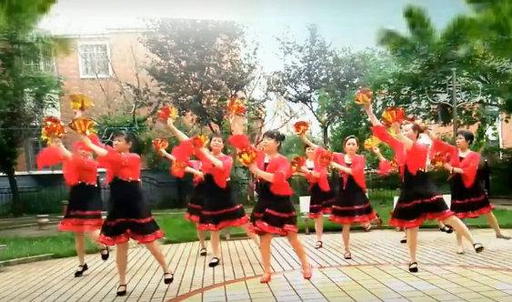 中国歌最美广场舞 金盛小莉广场舞 手花舞正面演示