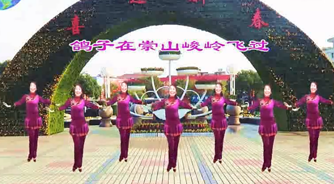 今天是你的生日我的中国广场舞 龙游素卿广场舞 正面演示