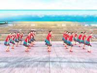 世界上最美的花广场舞 龙岩舞燕广场舞 团队正面演示