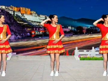 南之新女女广场舞《拉萨夜雨》教学视频