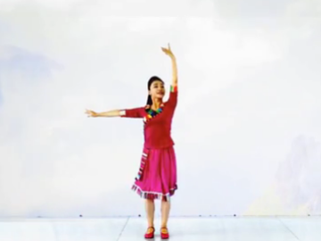 艺莞儿的藏族广场舞《我的故乡》分解教学视频
