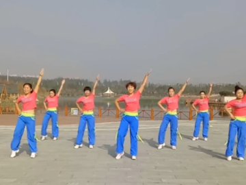 hehe+的动感健身广场舞《最美姑娘》教学视频