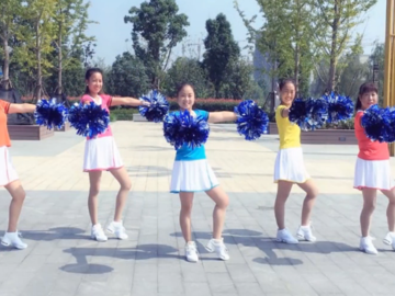 圆月如歌的花球健身广场舞《中国风》教学视频