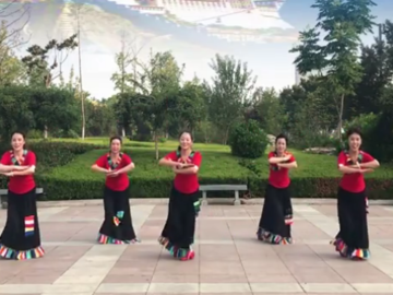 贺月秋的藏族广场舞《乡恋》教学视频