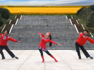 韦福强的蒙古族三步舞广场舞《阿爸的草原》教学视频