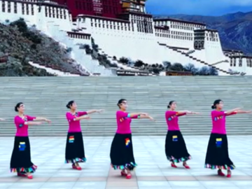 立华的藏族风格广场舞《向往拉萨》教学视频