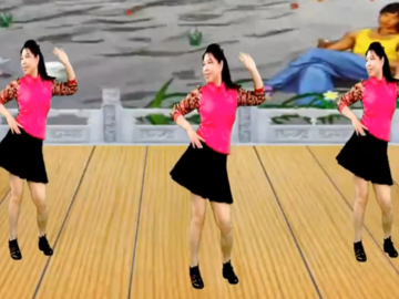 定州秋天雨的16步广场舞《花桥情歌》教学视频