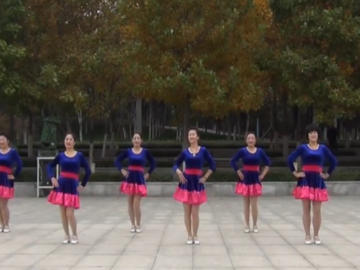 酷风一簇舞团的广场舞《心花开在草原上》教学视频
