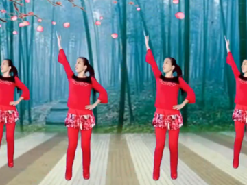 简画的自由步广场舞《中国节拍》教学视频