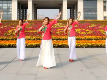 霓裳和悦的古典广场舞《桃花红》教学视频