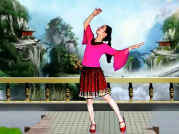 海川儿的抒情广场舞《我有一块五彩田》教学视频