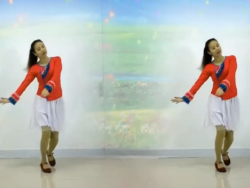 信阳阿琴的广场舞《心花开在草原上》分解教学视频