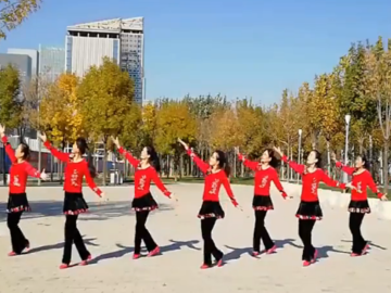 滨海多来米的广场舞《红尘情歌》分解教学视频