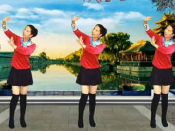 湖北霞霞的广场舞《烟花雨》分解教学视频