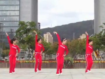 新月舞蝶的健身广场舞《爱情雨夹雪》教学视频
