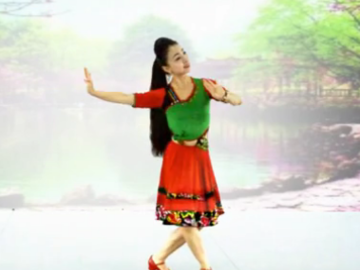 北京艺莞儿的广场舞《桃花姑娘》教学视频