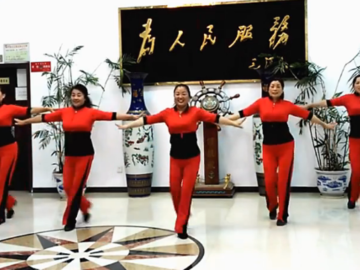 湖北艳杨天的健身广场舞《黄土高坡》教学视频