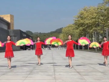 深圳山茶的扇子广场舞《中国东兰美》教学视频