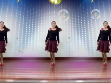 山东紫怡然的广场舞《明知你不会来》教学视频