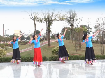 沙冲珊瑚的藏族风格广场舞《天籁之爱》教学视频