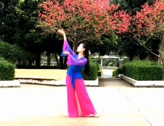 广西灵山曹曹的古典广场舞《牵丝戏》视频