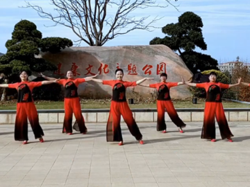 世外桃源的广场舞《红歌联唱》教学视频