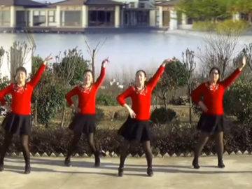 信阳阿琴的广场舞《山水唱情歌》教学视频