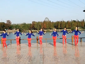 新嘉兴玫瑰的抒情广场舞《蓝色雨》教学视频