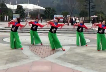 谢春燕的古典广场舞《青花开在红尘里》教学视频