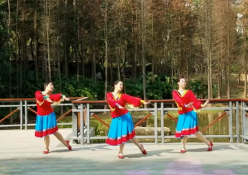 广州飘雪的蒙古广场舞《遥远的牧歌》教学视频