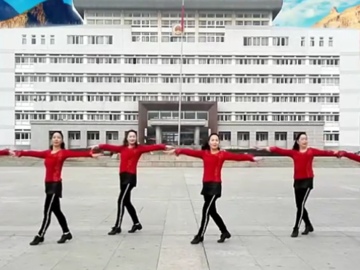 阿中中浙江桐乡梅锦的广场舞《天越蓝我就越想你》教学视频