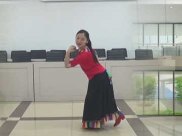 静水微澜苗苗的藏族广场舞《心中的西藏》教学视频