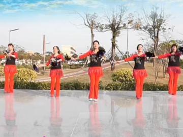 沙冲珊瑚的花球广场舞《Hello新年》教学视频