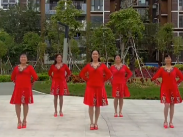滨城雪莲的三步广场舞《你是我肩边的白云》教学视频