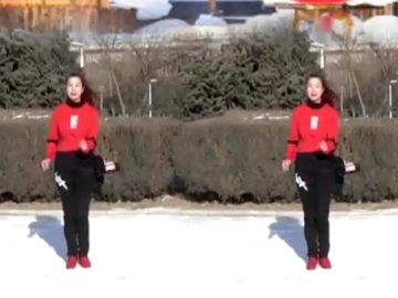 蓝飞燕广场舞《一起红火火》教学视频