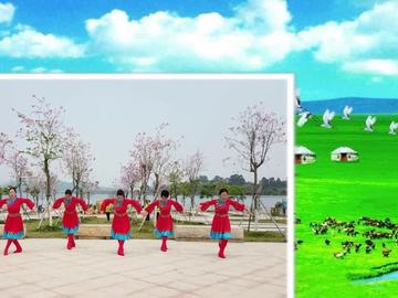 广州飘雪广场舞《高贵的蔚蓝》教学视频