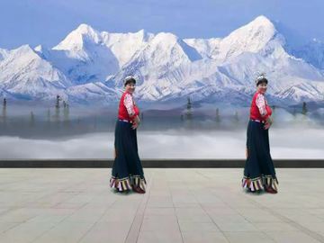 安阳金东姐妹广场舞《雪域爱人》视频